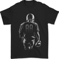 American Football Player Mens T-Shirt 100% Cotton Black