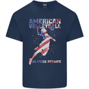 American Volleyball Player USA Flag Kids T-Shirt Childrens Navy Blue