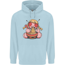 An Anime Voodoo Doll Mens 80% Cotton Hoodie Light Blue