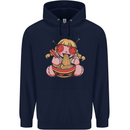 An Anime Voodoo Doll Mens 80% Cotton Hoodie Navy Blue