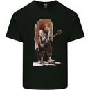 An Old Rocker With an Electric Guitar Rock Music Mens Cotton T-Shirt Tee Top Black