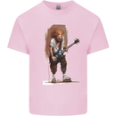 An Old Rocker With an Electric Guitar Rock Music Mens Cotton T-Shirt Tee Top Light Pink