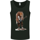 An Old Rocker With an Electric Guitar Rock Music Mens Vest Tank Top Black