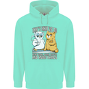 An Owl & Cat Book Reading Bibliophile Childrens Kids Hoodie Peppermint