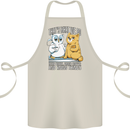 An Owl & Cat Book Reading Bibliophile Cotton Apron 100% Organic Natural