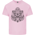 Anchor Skull Sailor Sailing Captain Pirate Ship Mens Cotton T-Shirt Tee Top Light Pink