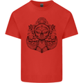Anchor Skull Sailor Sailing Captain Pirate Ship Mens Cotton T-Shirt Tee Top Red