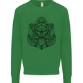 Anchor Skull Sailor Sailing Captain Pirate Ship Mens Sweatshirt Jumper Irish Green