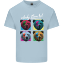 Andy Bearhol Funny Panda Bear Parody Art Kids T-Shirt Childrens Light Blue