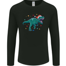 Angry Christmas T-Rex Xmas Dinosaur Mens Long Sleeve T-Shirt Black