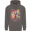 Anime A Girl Who Loves Elves Christmas Xmas Mens 80% Cotton Hoodie Charcoal