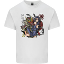 Anime Girl With a Dragon Mens Cotton T-Shirt Tee Top White