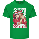 Anime Santa is My Sempai Funny Christmas Xmas Kids T-Shirt Childrens Irish Green