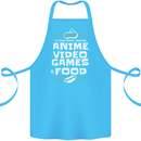 Anime Video Games & Food Funny Cotton Apron 100% Organic Turquoise