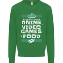 Anime Video Games & Food Funny Kids Sweatshirt Jumper Irish Green