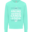 Anime Video Games & Food Funny Kids Sweatshirt Jumper Peppermint