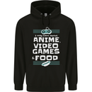 Anime Video Games & Food Funny Mens 80% Cotton Hoodie Black