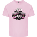 Anti-Valentines Day Singles Day Mens Cotton T-Shirt Tee Top Light Pink