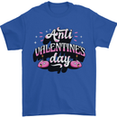 Anti-Valentines Day Singles Day Mens T-Shirt 100% Cotton Royal Blue