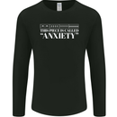 Anxiety Music Musical Notes Piano Guitar Mens Long Sleeve T-Shirt Black
