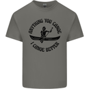 Anything You Canoe Funny Kayak Canoeing Mens Cotton T-Shirt Tee Top Charcoal