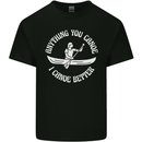 Anything You Canoe Funny Kayak Kayaking Mens Cotton T-Shirt Tee Top Black