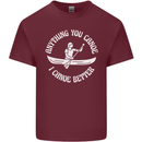 Anything You Canoe Funny Kayak Kayaking Mens Cotton T-Shirt Tee Top Maroon