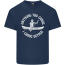 Anything You Canoe Funny Kayak Kayaking Mens Cotton T-Shirt Tee Top Navy Blue