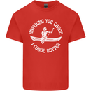 Anything You Canoe Funny Kayak Kayaking Mens Cotton T-Shirt Tee Top Red