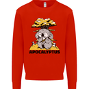 Apocalyptus Koala Bear Climate Change Armageddon Kids Sweatshirt Jumper Bright Red