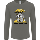 Apocalyptus Koala Bear Climate Change Armageddon Mens Long Sleeve T-Shirt Charcoal