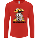 Apocalyptus Koala Bear Climate Change Armageddon Mens Long Sleeve T-Shirt Red