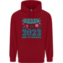 Arriving 2023 New Baby Pregnancy Pregnant Childrens Kids Hoodie Red