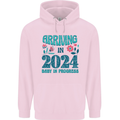 Arriving 2024 New Baby Pregnancy Pregnant Childrens Kids Hoodie Light Pink