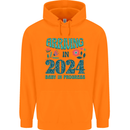 Arriving 2024 New Baby Pregnancy Pregnant Childrens Kids Hoodie Orange