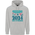 Arriving 2024 New Baby Pregnancy Pregnant Childrens Kids Hoodie Sports Grey