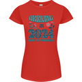 Arriving 2024 New Baby Pregnancy Pregnant Womens Petite Cut T-Shirt Red