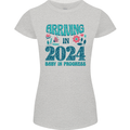 Arriving 2024 New Baby Pregnancy Pregnant Womens Petite Cut T-Shirt Sports Grey