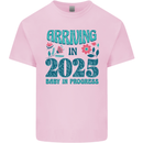 Arriving 2025 New Baby Pregnancy Pregnant Kids T-Shirt Childrens Light Pink