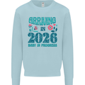 Arriving 2026 New Baby Pregnancy Pregnant Kids Sweatshirt Jumper Light Blue