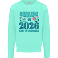 Arriving 2026 New Baby Pregnancy Pregnant Kids Sweatshirt Jumper Peppermint