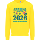 Arriving 2026 New Baby Pregnancy Pregnant Kids Sweatshirt Jumper Yellow