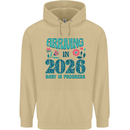 Arriving 2026 New Baby Pregnancy Pregnant Mens 80% Cotton Hoodie Sand