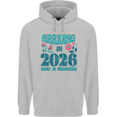 Arriving 2026 New Baby Pregnancy Pregnant Mens 80% Cotton Hoodie Sports Grey