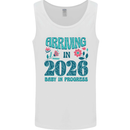 Arriving 2026 New Baby Pregnancy Pregnant Mens Vest Tank Top White