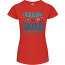 Arriving 2026 New Baby Pregnancy Pregnant Womens Petite Cut T-Shirt Red