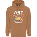 Art is My Superpower Funny Artist Mens 80% Cotton Hoodie Caramel Latte