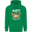 Art is My Superpower Funny Artist Mens 80% Cotton Hoodie Irish Green