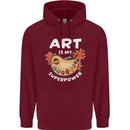 Art is My Superpower Funny Artist Mens 80% Cotton Hoodie Maroon