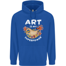 Art is My Superpower Funny Artist Mens 80% Cotton Hoodie Royal Blue